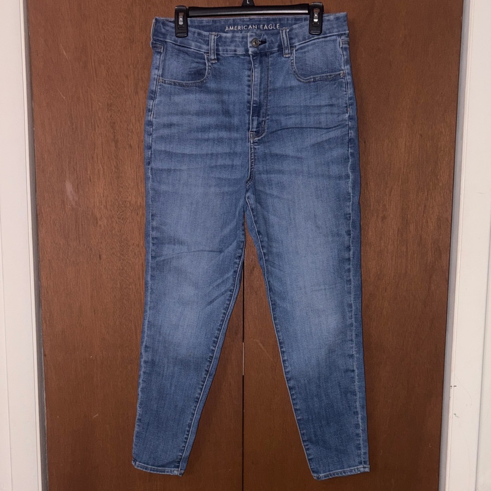 American Eagle Outfitters Womens Light Blue Skinny Jeans Size 12 Short